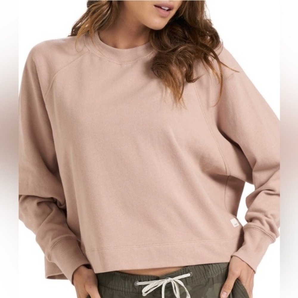 Vuori Restore Crewneck Sweatshirt Mauve Pink Cropped Pullover Women Size Medium